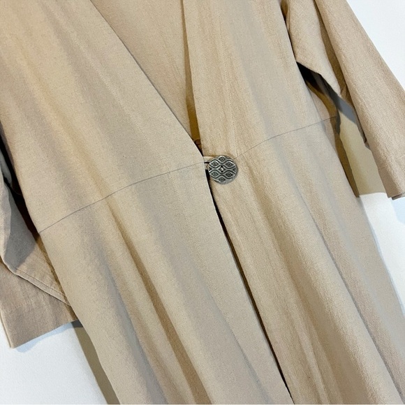 Soft Surroundings Tan Beige Lagenlook Benedetta Gauze Tunic Top Bohemian Boho - Picture 5 of 5